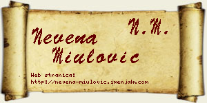 Nevena Miulović vizit kartica